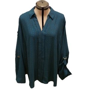 Beautiful teal silk shirt